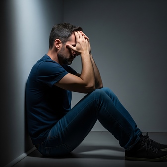 Mężczyzna w depresji