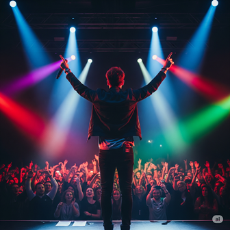 Piosenkarz na scenie